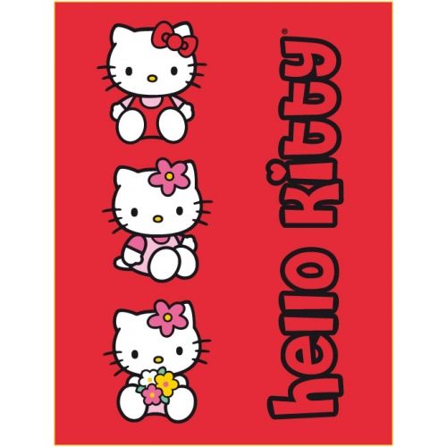 Hello Kitty Fleece Deken Bloemmetjes
