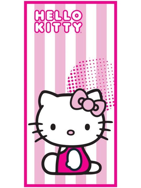Hello Kitty Handdoek Candy Stripe