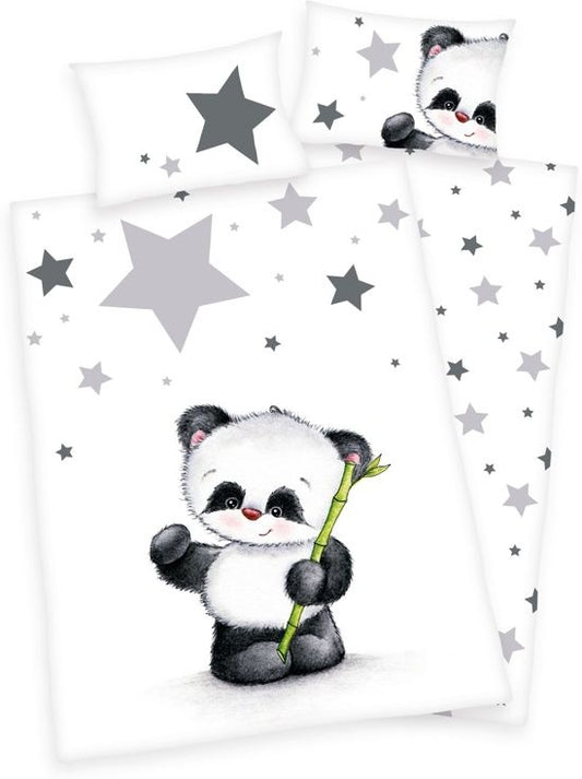 Panda Dekbedovertrek Junior 100x135 Flanel Duurzaam