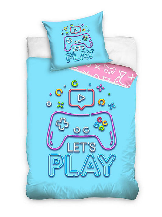 Let's Play Controller Dekbedovertrek 140x200 Duurzaam Katoen 2in1