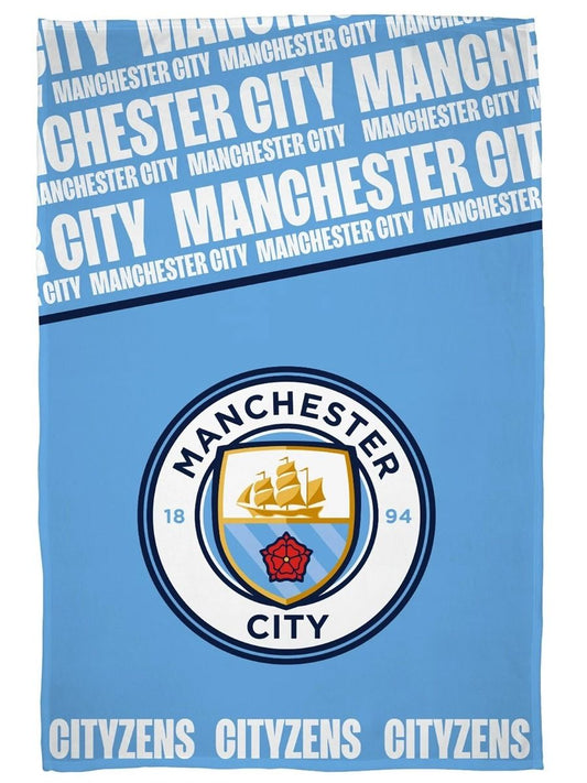 Manchester City Plaid Fleece Deken Groot 100x150cm 100% Polyester