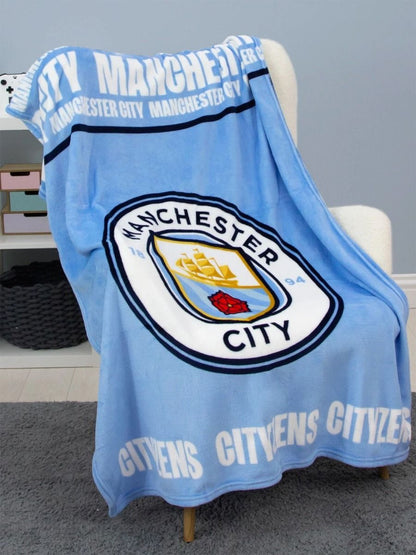 Manchester City Plaid Fleece Deken Groot 100x150cm 100% Polyester