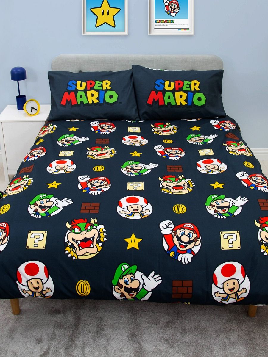 Nintendo Mario Bros tweepersoons Dekbedovertrek 200x200cm Polykatoen