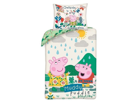 Peppa Pig Dekbedovertrek 140x200 Duurzaam Katoen 2in1