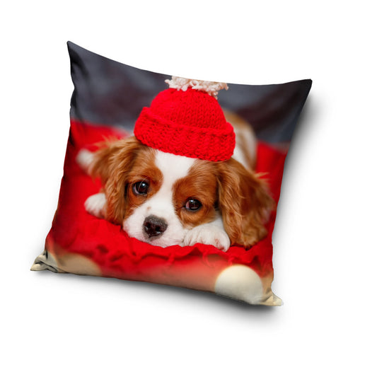Puppy Sierkussen kooiker 40x40cm Hondje Kerst