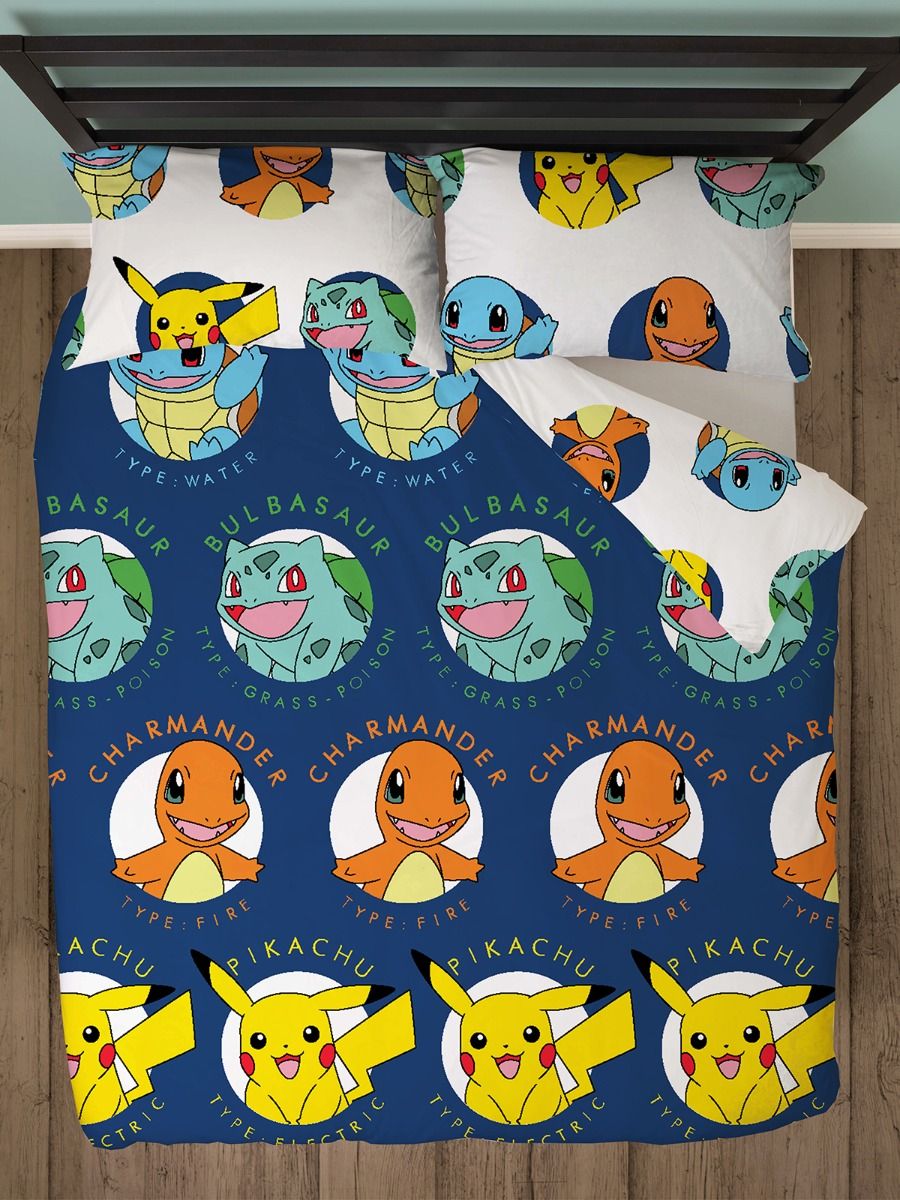 Pokemon Dekbedovertrek 200x200 2in1 Duurzaam Polykatoen
