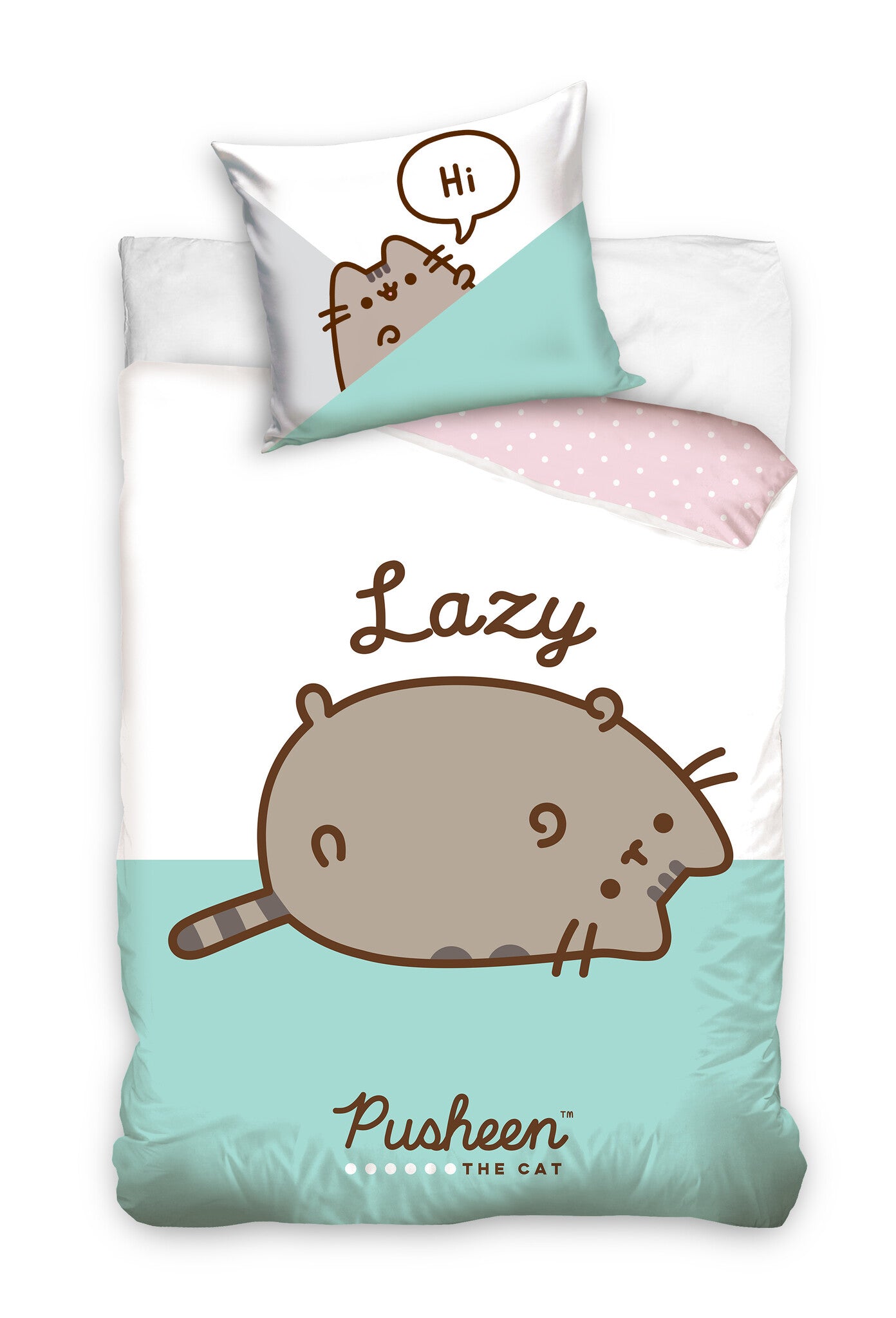 Pusheen Dekbedovertrek 140x200cm Katoen Grote kussensloop 60x70cm