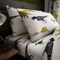 Dinosaurus Hoeslaken 90x190 cm Polykatoen