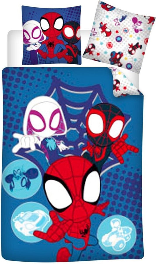 Spidey Dekbedovertrek Spidey 140x200 Duurzaam Polykatoen 2in1