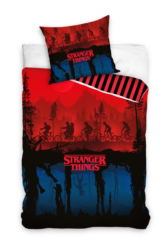 Stranger Things Dekbedovertrek 140x200cm Duurzaam Katoen 2in1