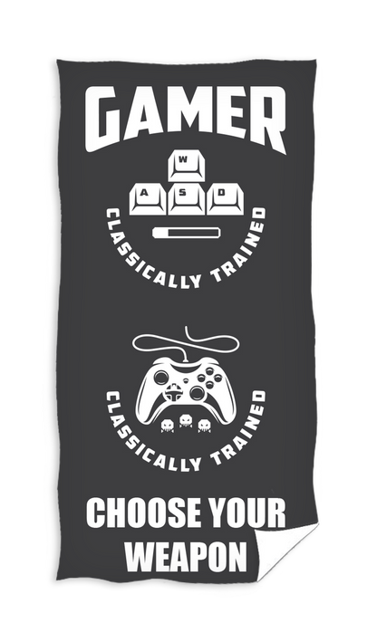 GAMER Handdoek 70x140 Duurzaam Choose your Weapon