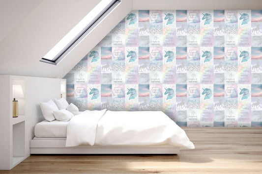 Believe in Unicorns Glitter Behang