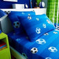 Voetbal Hoeslaken en Kussensloop  Blauw