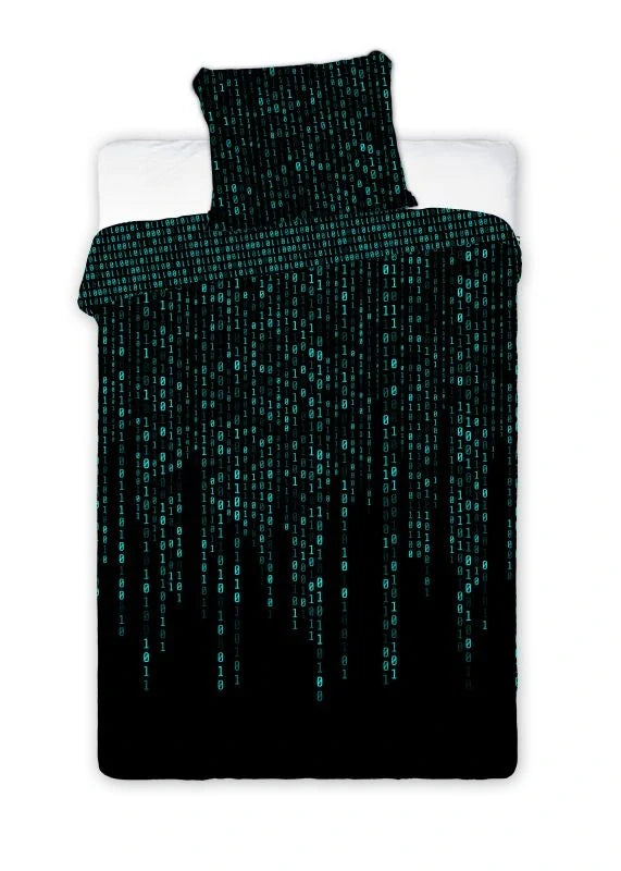 Dekbedovertrek 140x200 Glow in the Dark Matrix Kussensloop 70x90