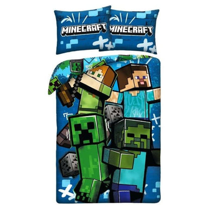 Minecraft Movie Dekbedovertrek 140x200 Duurzaam Polyester 2in1